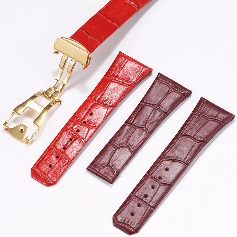 Curved leather watch strap wom - đánh giá và giá Omega Watch Constellation