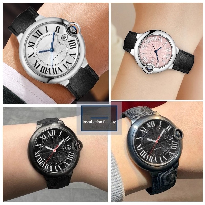 Nylon canvas watchband for BAL - đánh giá và giá Cartier Watch Ballon Bleu