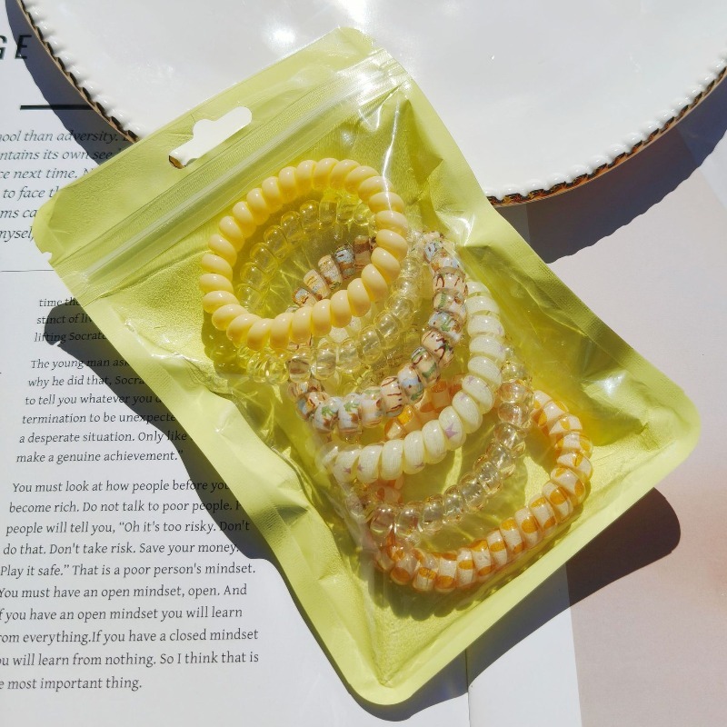 6pcs Colorful Resin Jelly Spir - đánh giá và giá Silicone Band Women