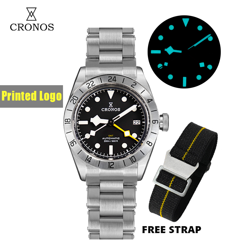 Cronos Vintage GMT 39mm NH34 A - đánh giá và giá Tropic Strap Vintage