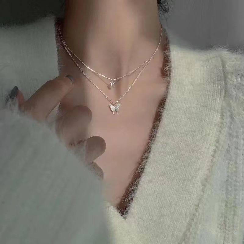 New Shiny Butterfly Necklace L - đánh giá và giá Butterfly Clasp Deployant
